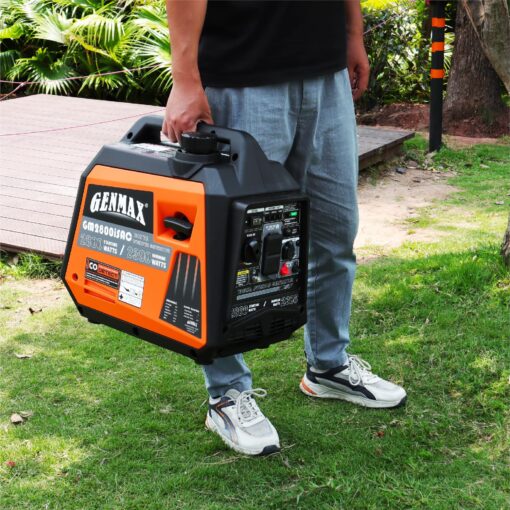 GENMAX Portable Generator, 2800W ultra-quiet gas engine,with CO Sensor and Parallel Capability, Ideal for camping outdoor Home backup power.EPA &CARB Compliant (GM2800iSAC) - Image 2