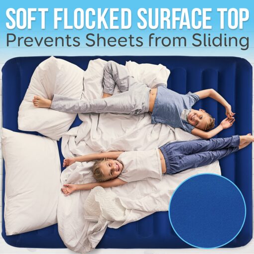 SereneLife EZ Bed Air Mattress with Frame and Rolling Case, Self-Inflating Airbed with Built in Pump for Travel and Hosting, King - Image 4