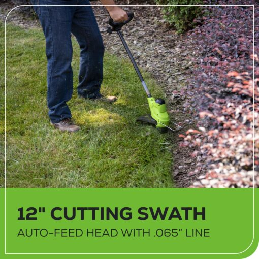 Greenworks 48V (2x24V) 20" Cordless Push Mower, 12" String Trimmer, 320 CFM Blower，10" Chainsaw，and 22" Hedge Trimmer Combo Kit - Image 3