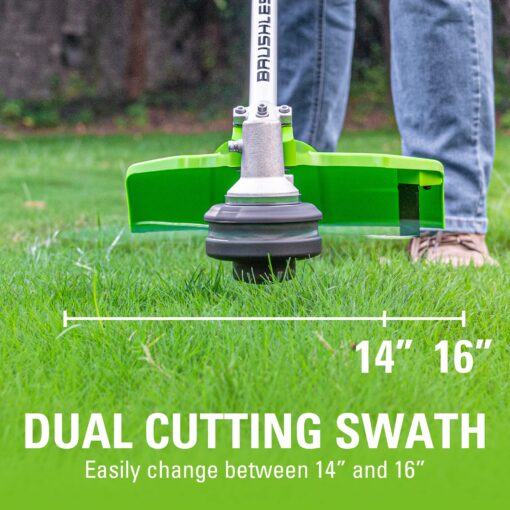Greenworks 40V Brushless String Trimmer (Attachment Capable) + Brushless Blower Combo Kit, 4.0Ah Battery and Charger Included - Image 9