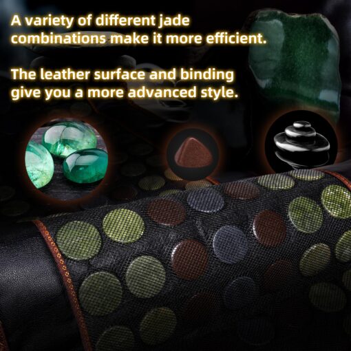 FENCHOLIST Far Infrared Heating Pad, Natural Jade and 2 Different Tourmaline Large Heating Pad, Electric Heating Pads for Back Abdomen, Auto Shut Off Function, 72" X 24" - Image 5