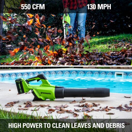 Greenworks 40V Brushless String Trimmer (Attachment Capable) + Brushless Blower Combo Kit, 4.0Ah Battery and Charger Included - Image 5