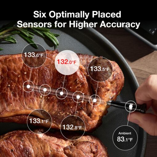 Typhur Sync WiFi Wireless Meat Thermometer Digital, 2 Probes, Smart Base, LCD Display, Unlimited Range, Bluetooth 5.4, Improved Stability, NIST-Certified Accuracy, BBQ, Grill, Smoker, Oven, Kitchen - Image 4
