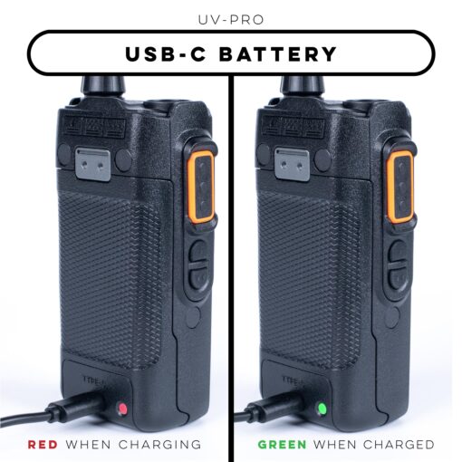 BTECH UV-PRO IP67 Dual Band VHF/UHF Two-Way Radio - APRS, Bluetooth, GPS, Text Messaging, Aviation Band Scanner, NOAA Weather Alerts, USB-C Rechargeable Battery - Image 3