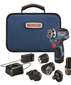 BOSCH GSR12V-300FCB22 12V Max EC Brushless Flexiclick 5-In-1 Drill/Driver System with (2) 2 Ah Batteries