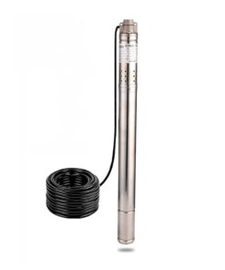 ZYIY 2Inch Stainless Steel Screw Well Pump 220V/60Hz Submersible Deep Well Pump 0.5Hp 164ft Water Well Pump 50mm Bore Deep Well Pump 4.4GPM with 50ft Cable Electric Water Pump for Garden Farmland Home