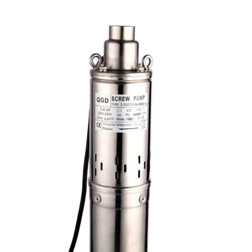 ZYIY 3.5" Deep Well Pump 1.5hp Screw Well Pump Submersible Well Water Pump 220-240V/60Hz Max.Head 120M/394ft Flow 11GPM Rotary Vertical Centrifugal Well Pump for Home Garden Agricultural,Pump for Well - Image 5