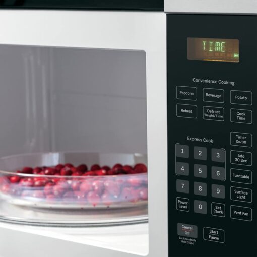 GE JVM3160RFSS 1.6 Cu. Ft. Over-the-Range Microwave Oven Stainless Steel Bundle with 2 YR CPS Enhanced Protection Pack - Image 4