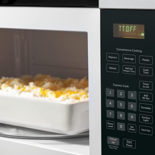 GE JVM3160RFSS 1.6 Cu. Ft. Over-the-Range Microwave Oven Stainless Steel Bundle with 2 YR CPS Enhanced Protection Pack - Image 2