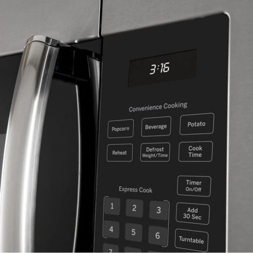 GE JVM3160RFSS 1.6 Cu. Ft. Over-the-Range Microwave Oven Stainless Steel Bundle with 2 YR CPS Enhanced Protection Pack - Image 5