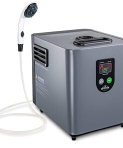 Hike Crew Portable Propane Water Heater & Shower Pump – Compact Outdoor Cleaning Showering System w/LCD Auto Safety Shutoff for Instant Hot While Camping, Hiking Carry Case Included