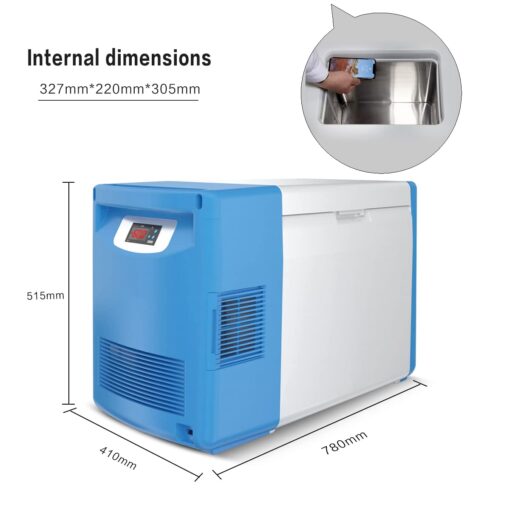 '-123 °F Ultra-Low Temperature Freezer-86°C Portable Lab Cryogenic Freezer 20L Countertop Refrigerator, Samples Flash Freezer for Laboratory Samples Storage,Scientific Research (20L) - Image 5