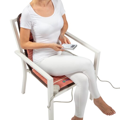 РЕМF Far Infrared Chair Heating Pad - Biomat for Pain Relief and Healing - Pulsed Electromagnetic Field Therapy - Medium Body Mat Auto Shut Off - Amethyst, Tourmaline and Obsidian Gemstones - Image 6