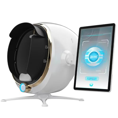 13.3/21.5 Inch 3D Digital Skin Analyzer Detector,AI Smart Facial Skin Analysis Machine,36 Million Pixels,8 Spectral Facial Moisture Analyzer for Beauty Salon Healthy Skin Care,White-13.3in