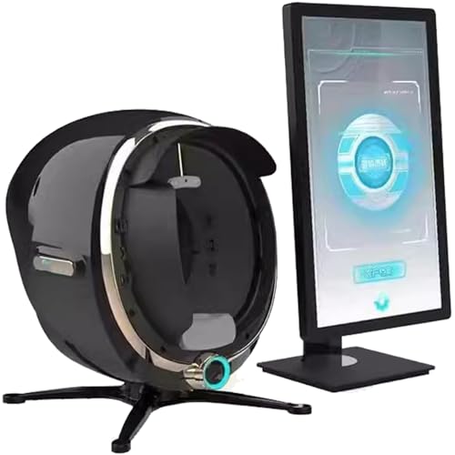 13.3/21.5 Inch 3D Digital Skin Analyzer Detector,AI Smart Facial Skin Analysis Machine,36 Million Pixels,8 Spectral Facial Moisture Analyzer for Beauty Salon Healthy Skin Care,Black-21.5in