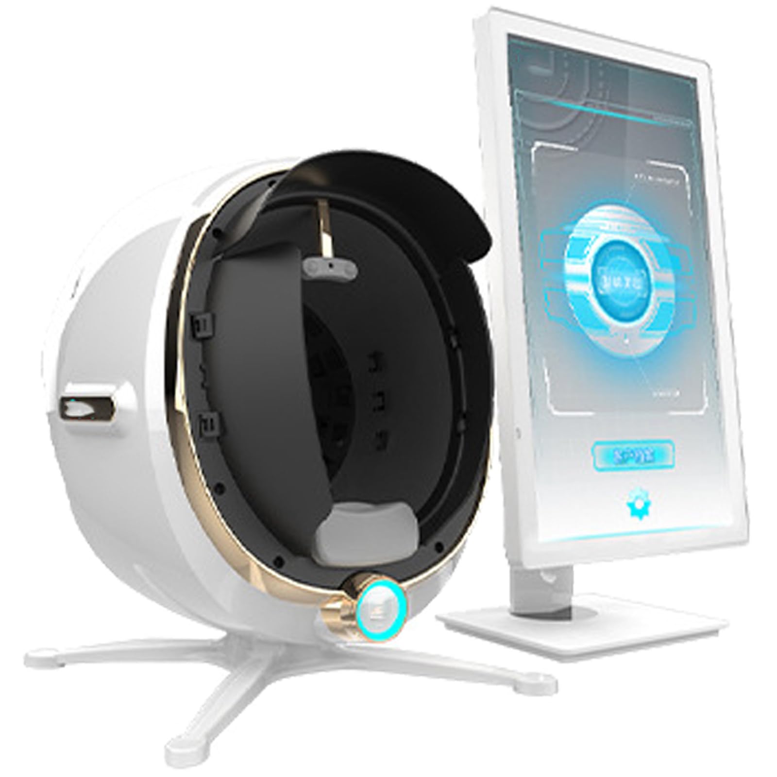 13.3/21.5 Inch 3D Digital Skin Analyzer Detector,AI Smart Facial Skin Analysis Machine,36 Million Pixels,8 Spectral Facial Moisture Analyzer for Beauty Salon Healthy Skin Care,White-21.5in