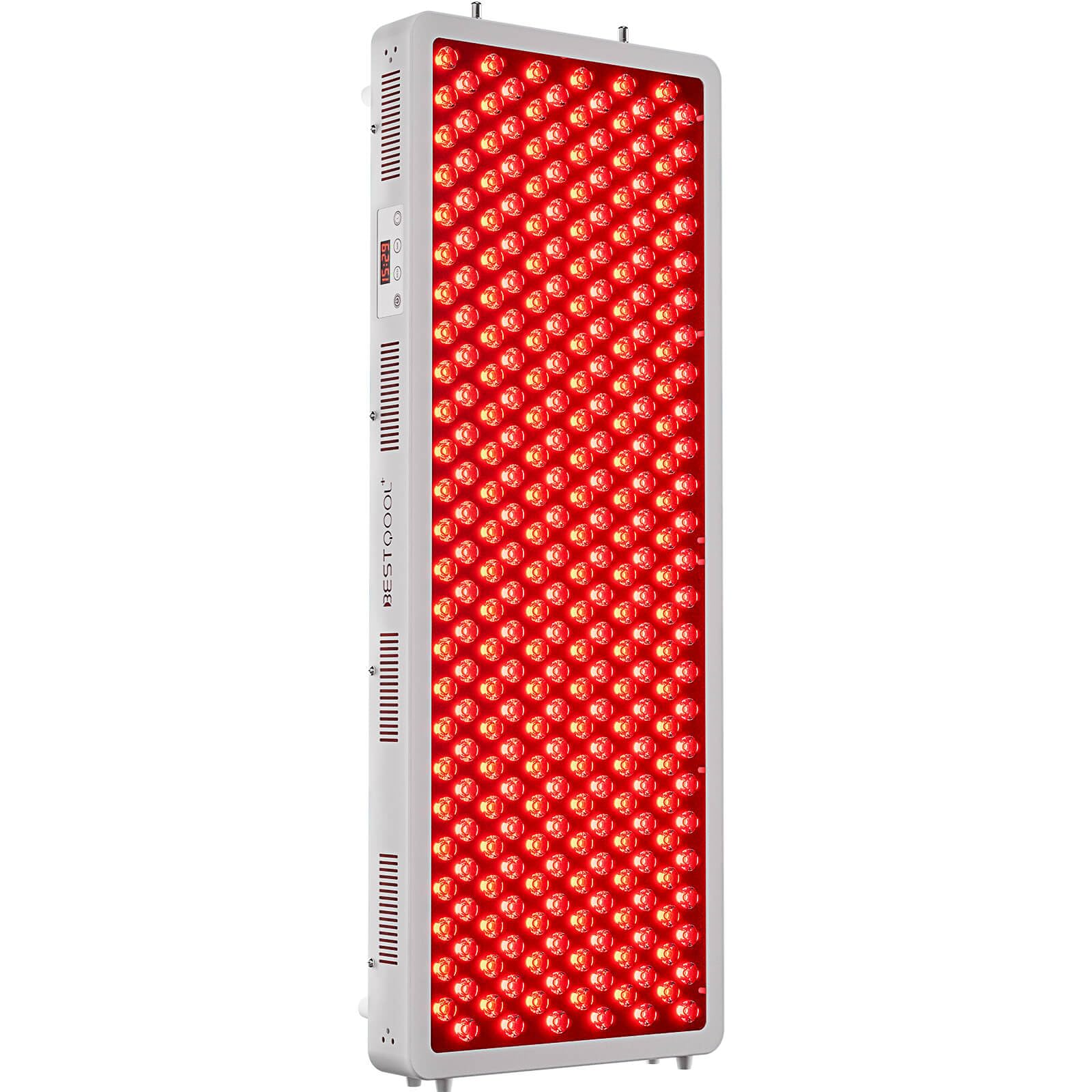 Bestqool Red Light Therapy Device, 4 Wavelengths Full Body Infrared Red Light Therapy, Elite Grade Dual Chip 300 LEDs, High Power Panel for Pain Relief, Muscle, Skin, Energy. 500W. Modular Design.