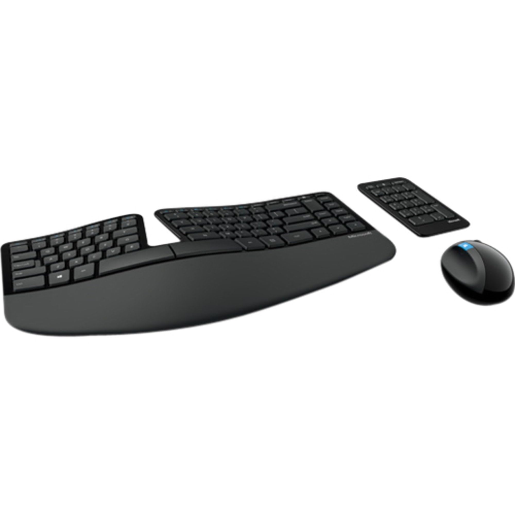 Microsoft Sculpt Ergonomic Wireless Desktop Keyboard and Mouse - Black. Wireless , Comfortable, Ergonomic Keyboard and Mouse Combo with Split Design and Palm Rest.