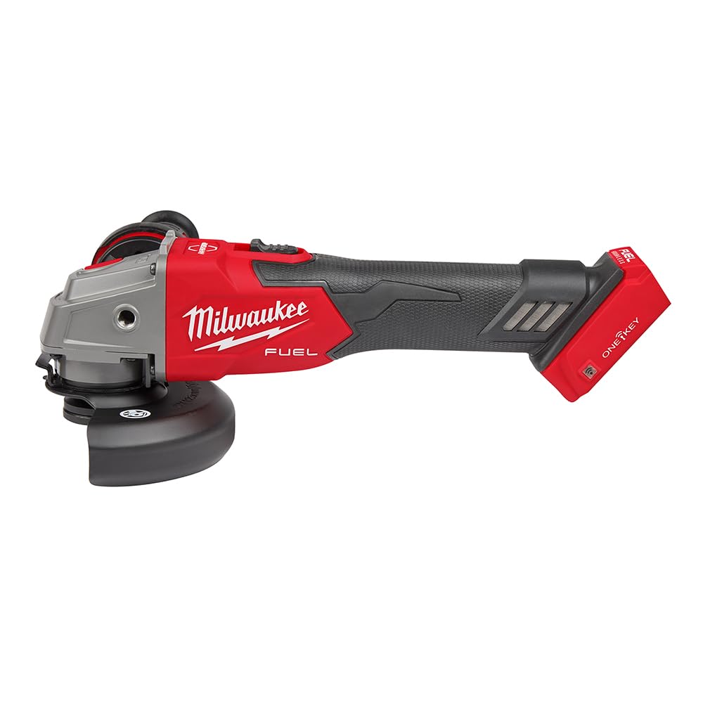 Milwaukee 2883-20 M18 FUEL Brushless Lithium-Ion 4-1/2 in. / 5 in. Cordless Braking Grinder with Lock-On Slide Switch with ONE-KEY (Tool Only)