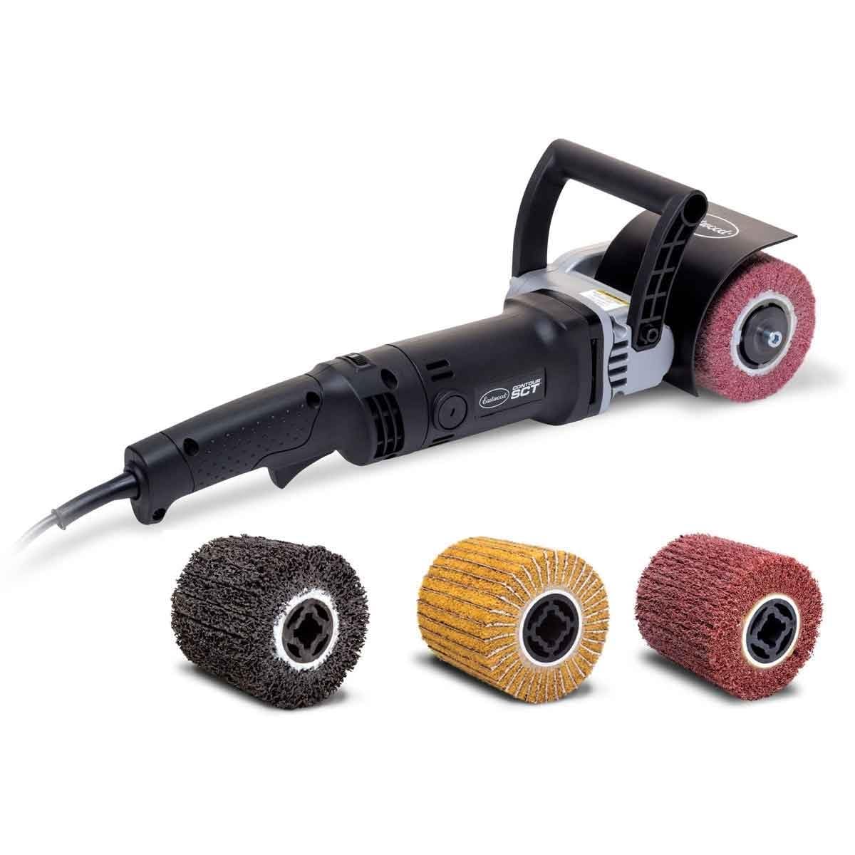 Eastwood Contour SCT Surface Conditioning Tool With 4 Sanding Drums Set | Heavy Duty Automotive Metal Preparation Tools Includes 4 120 Grit Non-Woven Nylon Sanding Drums